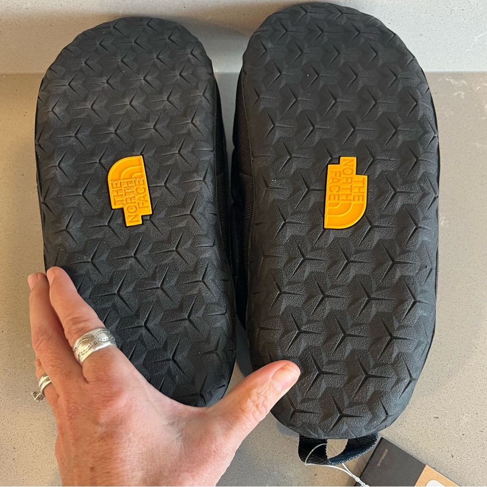 NEW The North Face Men's Nuptse Mule Slippers Shoes Dark Denim TNF Black Size 10 - Picture 11 of 13